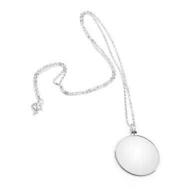 Imagem de Lupa de Lente Monóculo de Joias Com Lupa 5X para Leitura, Carimbo, Moeda e Inspeção de gemas. Colar Lupa para Hobbyistas, Estudantes. Material de Liga de Zinco (Prata)