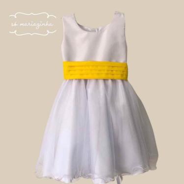 Imagem de Faixa Solta Prega Amarelo Com Laço Atrás - Só Mariazinha, 1 Ano, Amare