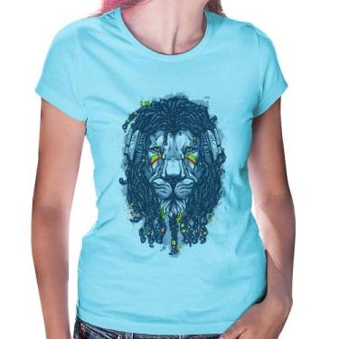 Imagem de Baby Look Leão Reggae - Foca na Moda, Azul bebê, P