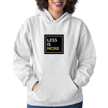 Imagem de Moletom Feminino Less is More - Foca na Moda, Branco, GG