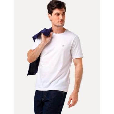 Imagem de Camiseta Dudalina Masculina Regular Essential Icon Branca, XXL/GGG
