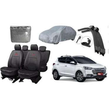 Imagem de Kit capa couro Jac T40 2018 a 2024 + capa de cobrir + acessórios - aer