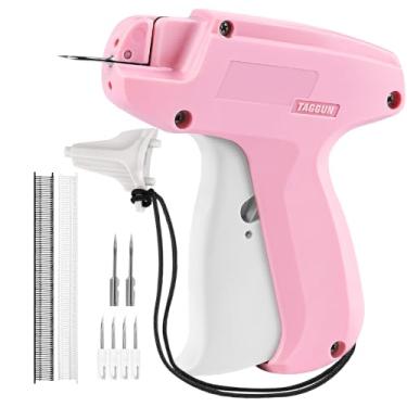 Imagem de HABGP Pistola de costura para roupas, pistola de etiquetagem, pistola de costura portátil, mini pistola de costura com 6 agulhas, 1000 fixadores pretos e 1000 fixadores brancos, fixador rápido de