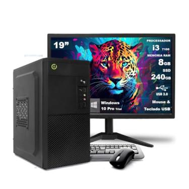 Imagem de Computador ON Corp com Intel Core i3 7ª Geração, 8GB RAM DDR4, 240GB SSD, Monitor 19 Polegadas