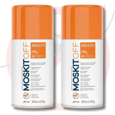 Imagem de Kit 02 UND Repelente Aerosol Moskitoff Adulto 165ml Com DEET e Aloe Ve
