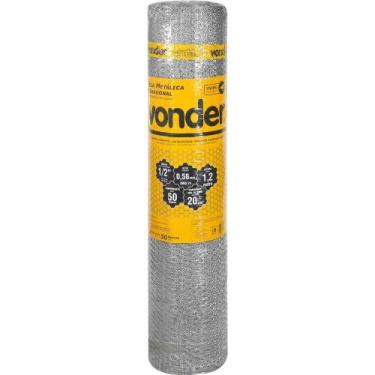 Imagem de Tela metálica hexagonal, malha 1/2", 24 BWG x 1,2 m, com 50 m, viveiro