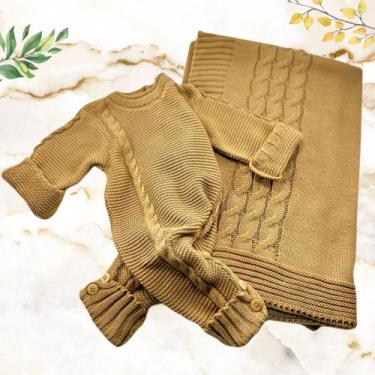 Imagem de Saida maternidade 2 pçs em tricot modelo trança - ACONCHEGO EFFRONTE, 