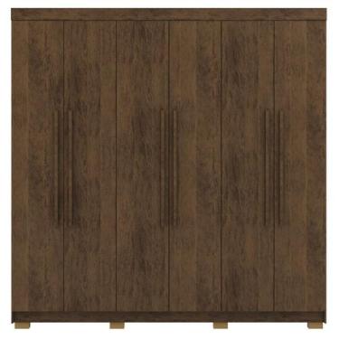 Imagem de Guarda Roupa Casal 6 Portas 2G 218 cm 10037 Imbuia VLR - Milani Store,