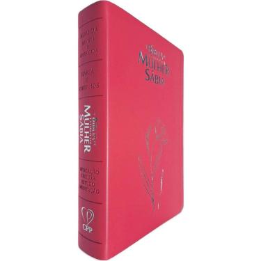 Imagem de A Bíblia de Estudo da Mulher Sábia ARC Full Color C/ Harpa Avivada e Corinhos Capa PU Luxo Magnólia Rosa