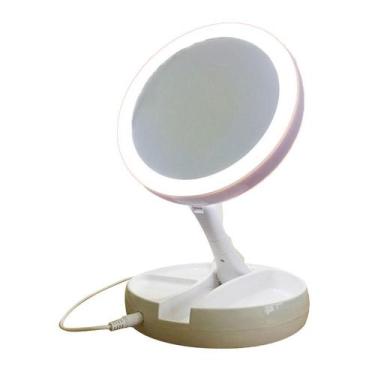 Imagem de Espelho de Maquiagem com LED e Lupa 1x/10x - Mesa/Bancada
