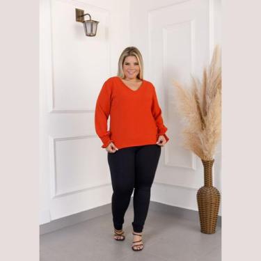 Imagem de Blusa Feminina Manga Longa Plus Size Duna Camisa Social - Rosana Farca