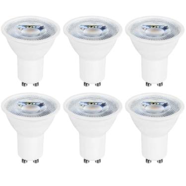 Imagem de Kit 6 Lâmpadas Led Dicróica Dimerizável Mr16 Gu10 6000k 7w 110V