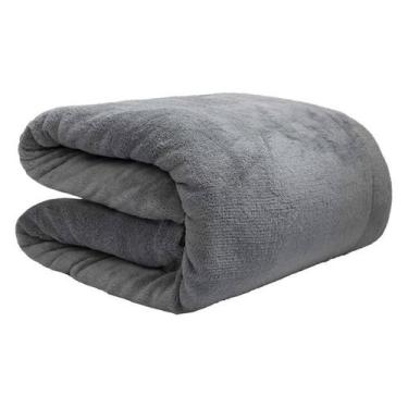 Imagem de Manta De Microfibra Queen Andreza Cinza 2,20m X 2,40m - Andreza Enxova