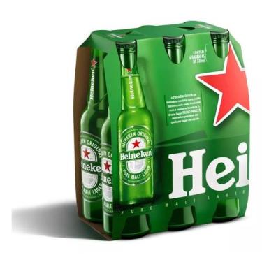 Imagem de Cerveja Heineken Premium Garrafa 6 Long Neck 330ml