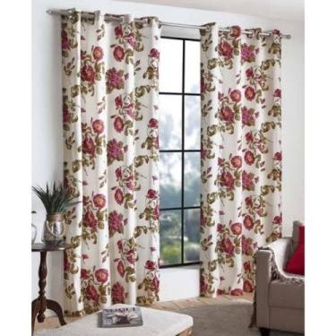 Imagem de Cortina Rústica Estampada para Sala/Quarto 3,00m 2,60m - São Miguel, P