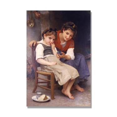 Imagem de NHLDZYH William Adolphe Bouguereau Impressões artísticas - Pintura de retrato - (Menina 4) - Pôster temático de mitologia grega - Pôster de decoração de parede vintage. Tela de 80 x 120 cm - 31,5 x