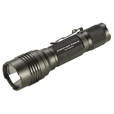 Imagem de Streamlight Lanterna tática profissional 88040 ProTac HL 750 lúmens com baterias CR123A e coldre, preto, embalagem de varejo transparente