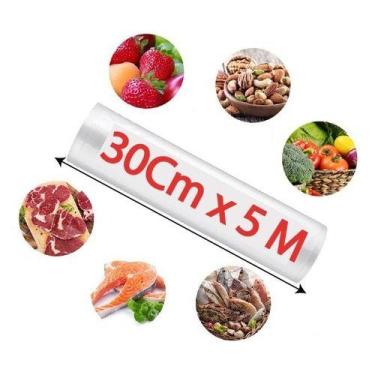 Imagem de Kit 3 Bobina Seladora A Vácuo Saco Rolo Embalagem Ranhuras - TMT, 30cm