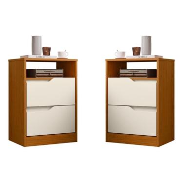 Imagem de Jogo Mesas De Cabeceira Flex Bituruna Cinamomo Off White