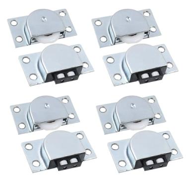 Imagem de Rannb Furniture Roller Wheels Polia de porta deslizante para armário de uma roda de nylon para armário – 4 pares