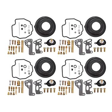 Imagem de ciciglow Kit de reparo de carburador, Kit de revisão de carburador de motor resistente à corrosão de alta eficiência para Vmax V-MAX 1200 1985-2007