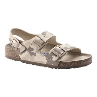 Imagem de Birkenstock Sandália masculina Milano Soft Footbed, Desert Soil Camo Cinza Taupe Birko-Flor, Tamanho 44 EU (11-11,5 M EUA Masculino), Deserto, cinza