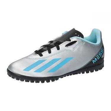 Imagem de Chuteira Adidas X Crazyfast Messi.4 TF Infantil Original (Silver Met Bliss Blue Core Black, BR, Criança de 4 a 8 anos, Numérico, 26)