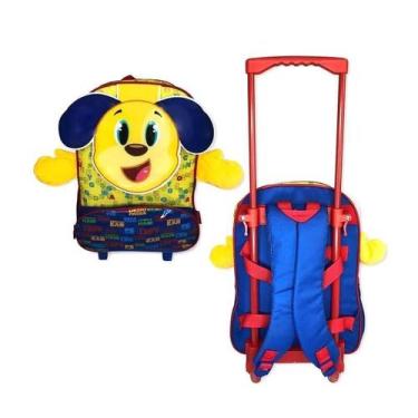Imagem de Mochila Infantil Escolar Cachorro Amarelo Com Rodinha 13 Lts - Rocie