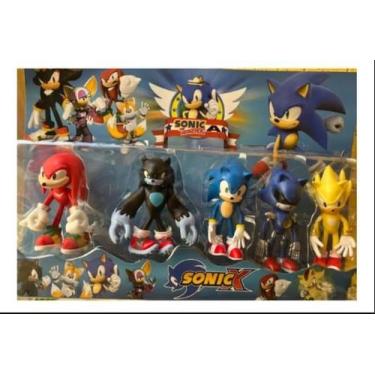 Imagem de Kit 5 Bonecos Sonic Grande 15cm Cartelado Modelo Novo - Disney