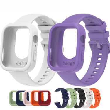 Imagem de Pulseira e capa de silicone 2 em 1 para Huawei Watch Fit 3, cinto de substituição (black)