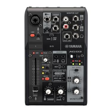 Imagem de Yamaha Mixer/Interface Usb De Loopback Para Transmissão Ao Vivo Ag03Mk2 Preto 6 Canais Com Pacote Software Steinberg
