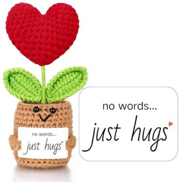 Imagem de ailov Presentes de simpatia pela perda do ente querido, ideia de presente de luto, flor de crochê de apoio emocional - sem palavras, apenas abraços, memorial, luto, pensando em você, crochê de