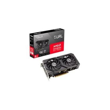 Imagem de Placa de Vídeo DUAL RX 7600 O8G EVO AMD Radeon, 8GB GDDR6, 128 Bits, OpenGL 4.6 - 90YV0LD0-M0NA00
