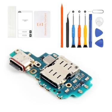Imagem de Olivechard Kit de substituição de placa de porta de carregamento para Samsung Galaxy S23 Ultra SM-S918U S918U1 S918B USB-C Carregador Dock PCB Conector Montagem USB Substituição com ferramentas (não