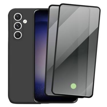 Imagem de Kit Capa Capinha Aveludada Anti Impacto e 2 Película De Privacidade Para Samsung Galaxy S23