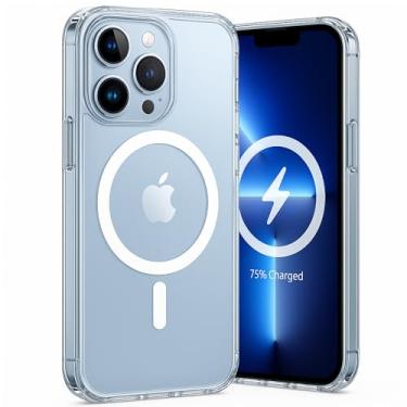 Imagem de Capa Mag-safe para [iPhone 14 Pro] Capinha Slim Premium com [Proteção de Camera] Magnética Compativel com Mag-Safe Anti-Amarelamento, Transparente Clear Case, Resistente a Riscos e Anti Impacto