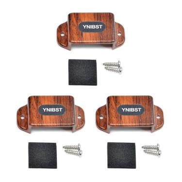 Imagem de YNIBST Suporte de rádio portátil pré-perfurado universal com parafusos autorroscantes e adesivo traseiro, para Motorola Talkabout Midland Kenwood Cobra Walkie Talkie portátil (marrom, embalagem de 3