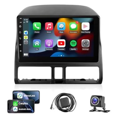 Imagem de Leadfan Rádio estéreo automotivo para Honda CRV 2002-2006 com Apple CarPlay Android Auto, tela sensível ao toque IPS de 9 polegadas para unidade principal Android CRV WiFi GPS Navi/BT/Mirror