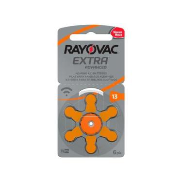 Imagem de Bateria Auditiva Tamanho 13 Com 6 13aux-6xebra - RAYOVAC
