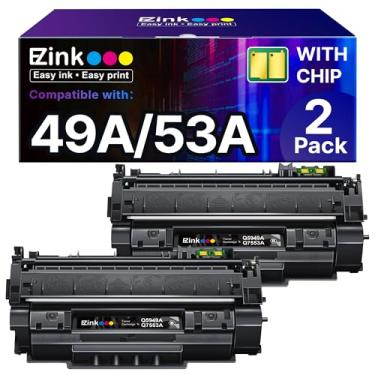 Imagem de E-Z Ink Cartuchos De Toner Reposição Compatíveis Ez 49A/53A Para Hp 49A 53A Q5949A Q7553A Uso Com 1320 1320N 3390 1160 1320Tn 1320Nw 3392 P2015 P2015Dn (Preto, Pacote 2)