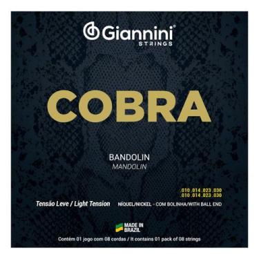 Imagem de Encordoamento corda BANDOLIM GIANNINI Cobra LEVE c Bolinha