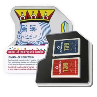 Imagem de Cartas para Jogar 139 Rei Do Baralho - Lata Edição Especial - Copag