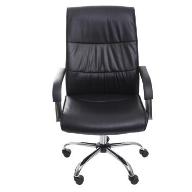 Imagem de Cadeira para Escritório Diretor Estofada em Sintético Estocolmo 3323 Or Design Preta