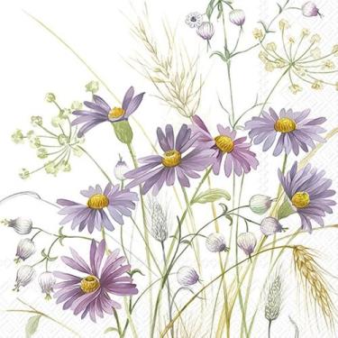 Imagem de Guardanapo para Decoupage Ihr 33x33 Flores Lilás C/ 2 Unidades - GUARD