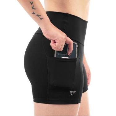 Imagem de Shorts Academia Fitness Corrida Feminino Com Bolsos Cós Alto - Element