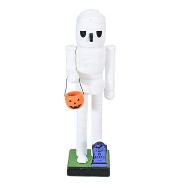 Imagem de Figuras De Quebra-Nozes De Halloween, Estatueta de Abóbora Bruxa em para Quebra-Nozes, Figurina Decorativa Assustadora de Halloween para Prateleira, Lareira, Chaminé, Casa, Vitrina e