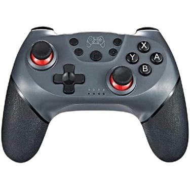 Imagem de ＲＵＥＩＵＲＩ Switch Controller 2 Pack, Wireless Gamepad for Switch/Switch Lite, Pink and Green, with Gyro Axis, Turbo and Adjustable Dual Shock (SILVER)