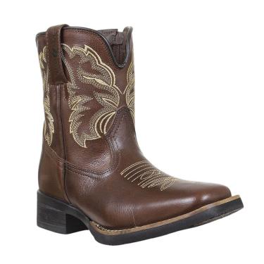 Imagem de Bota Feminina Marrom Bico Quadrado Cow Way 37889