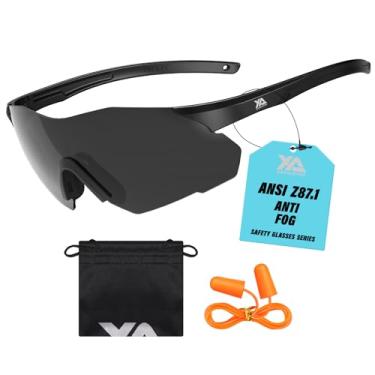 Imagem de xaegistac Óculos de segurança - Óculos de tiro anti-neblina, amplo campo de visão, almofada de nariz macia para tiro, caça, airsoft ao ar livre