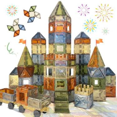 Imagem de Brinquedo de construção de azulejos magnéticos BOLORBT 100PCS para cri